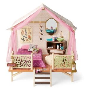 American Girl Doll Camping Set with Pink Accents